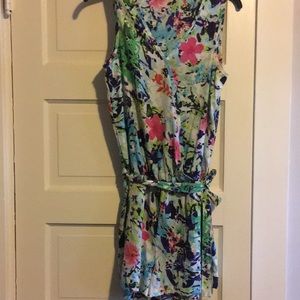 Tropical print romper